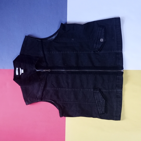 Christopher & Banks Stretch Denim Zip Up Vest